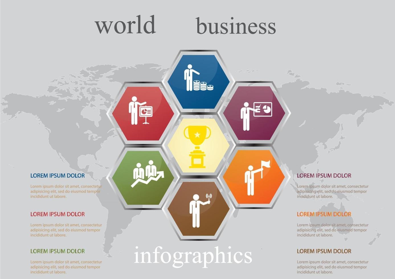 världen affärer infographics mall. vektor