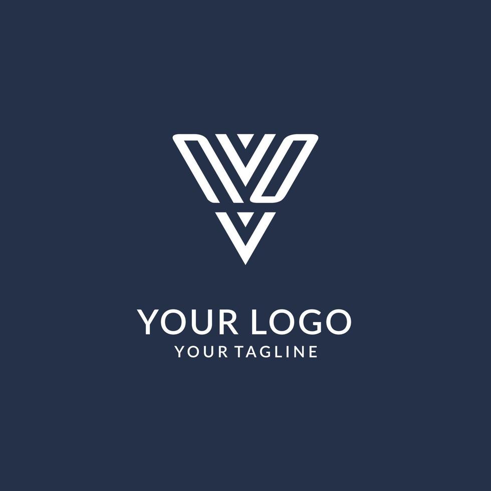 Nein Dreieck Monogramm Logo Design Ideen, kreativ Initiale Brief Logo mit dreieckig gestalten Logo vektor