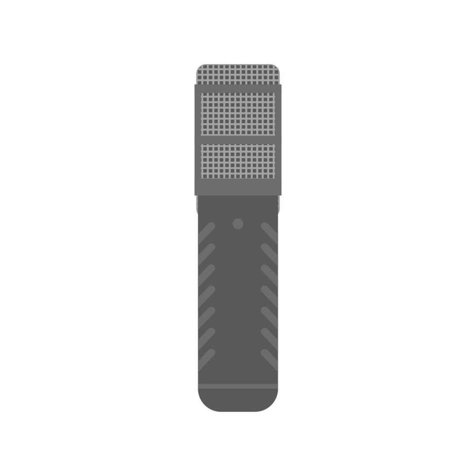 Mikrofon flacher Icon-Stil. eine dynamische Mikrofonvektor-Grafikdesign-Illustrationsschablone in Rundfunkqualität. Tonaufzeichnungskonzept. Podcast-Radio in der Karikaturvektorillustration vektor