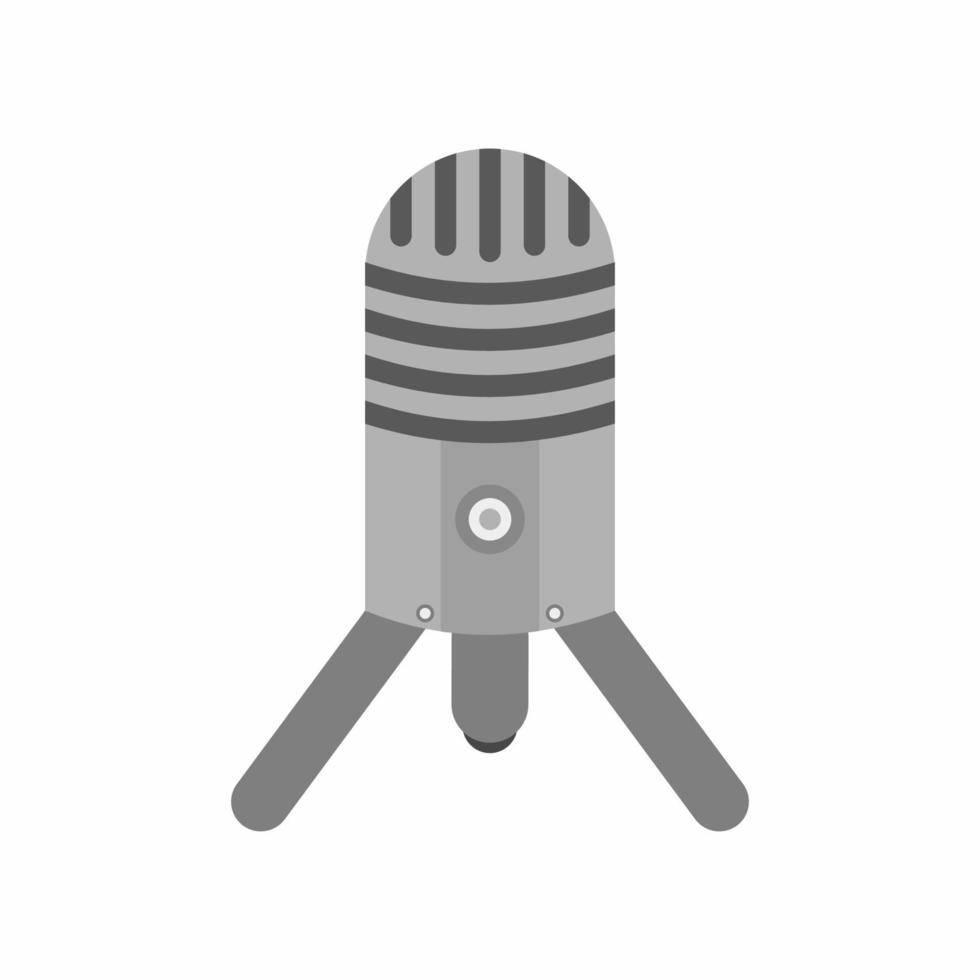 USB-Mikrofon. Erstellen von Rich-Audio-Aufnahmen für jede Anwendung. Podcast-Mikrofonsymbol lokalisiert auf weißem Hintergrund. Logo des Webcast-Audioaufzeichnungskonzepts. flache Schweinestallvektorillustration vektor