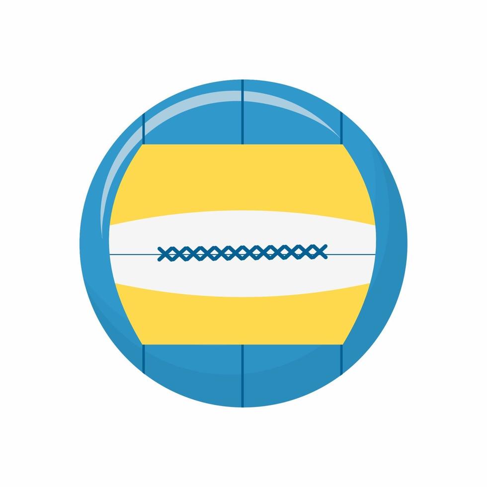 Volleyball minimalistische Ikone Illustration Cartoon Charakter flach auf weißem Hintergrund isoliert. Spiel Sportgeräte. Vektor Sportball Design Vorlage für Web, Sport, Turnier, aktiven Lebensstil
