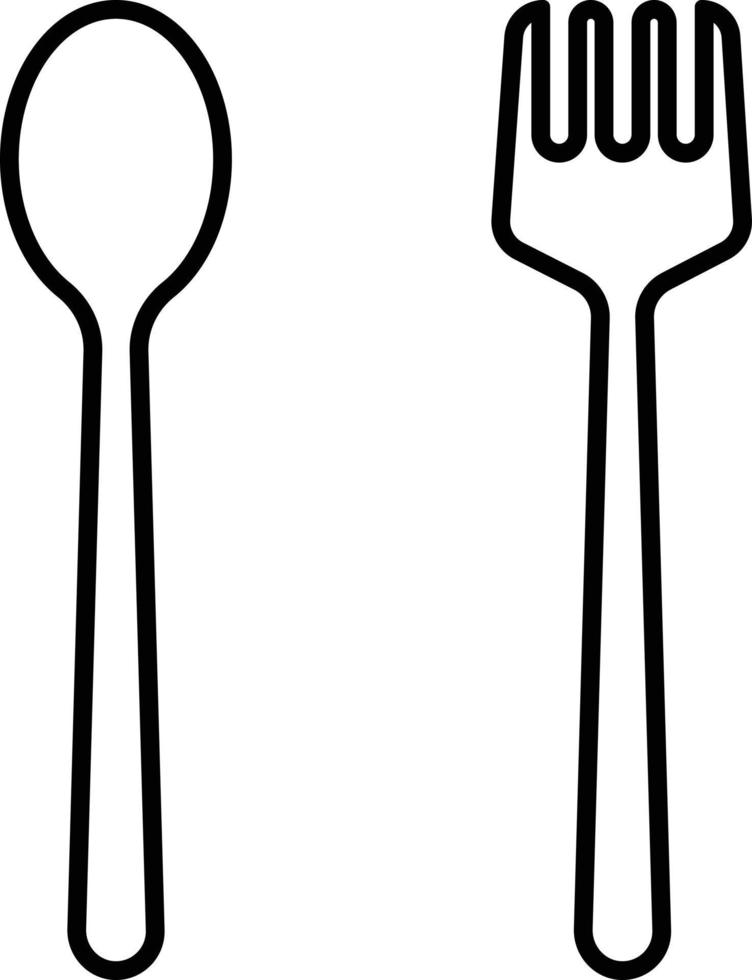 Löffel und Gabel Symbol Vektor . Restaurant. Utensil