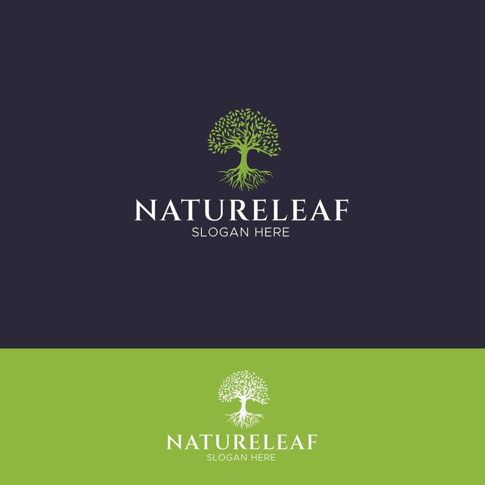 naturblad logotyp, natur blad logotyp, natur logotyp, träd logotyp vektor