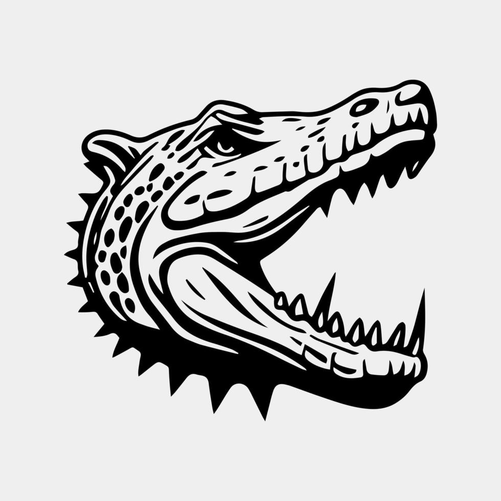 Alligator Kopf Vektor Logo Maskottchen Design