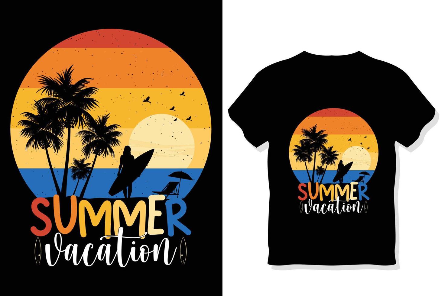 Strand Sommer- t Hemd Design Vektor