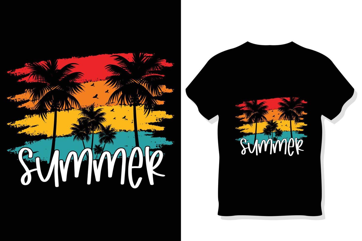 årgång retro sommar t skjorta design vektor