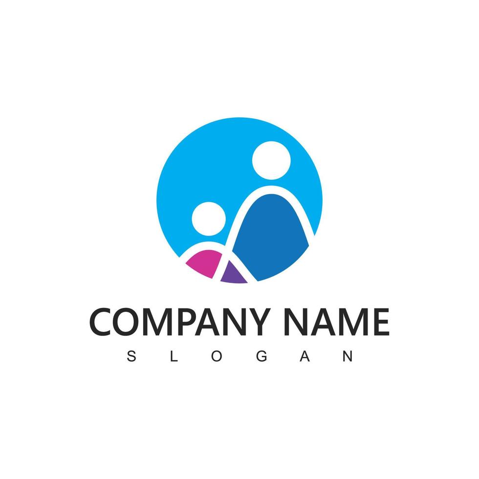 Logo-Vorlage für Menschen, Wohltätigkeit, Teamarbeit und Symbol für soziale Medien vektor