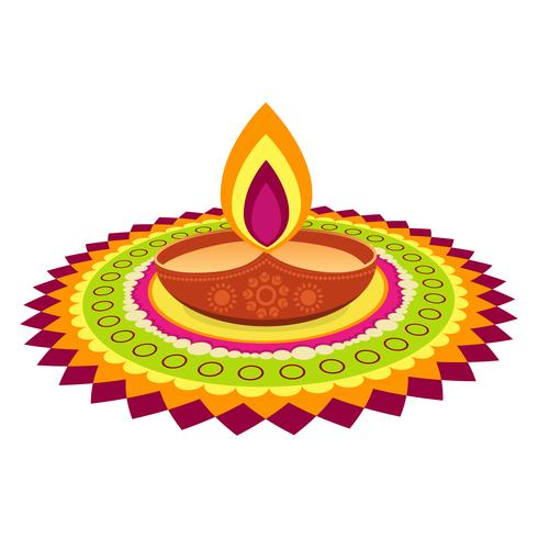 färgglada diwali festival vektor