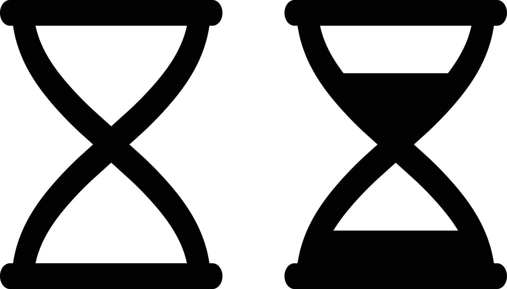 Vektor Illustration von Sanduhr Symbol einstellen isoliert auf Weiß Hintergrund . Sanduhr Symbol