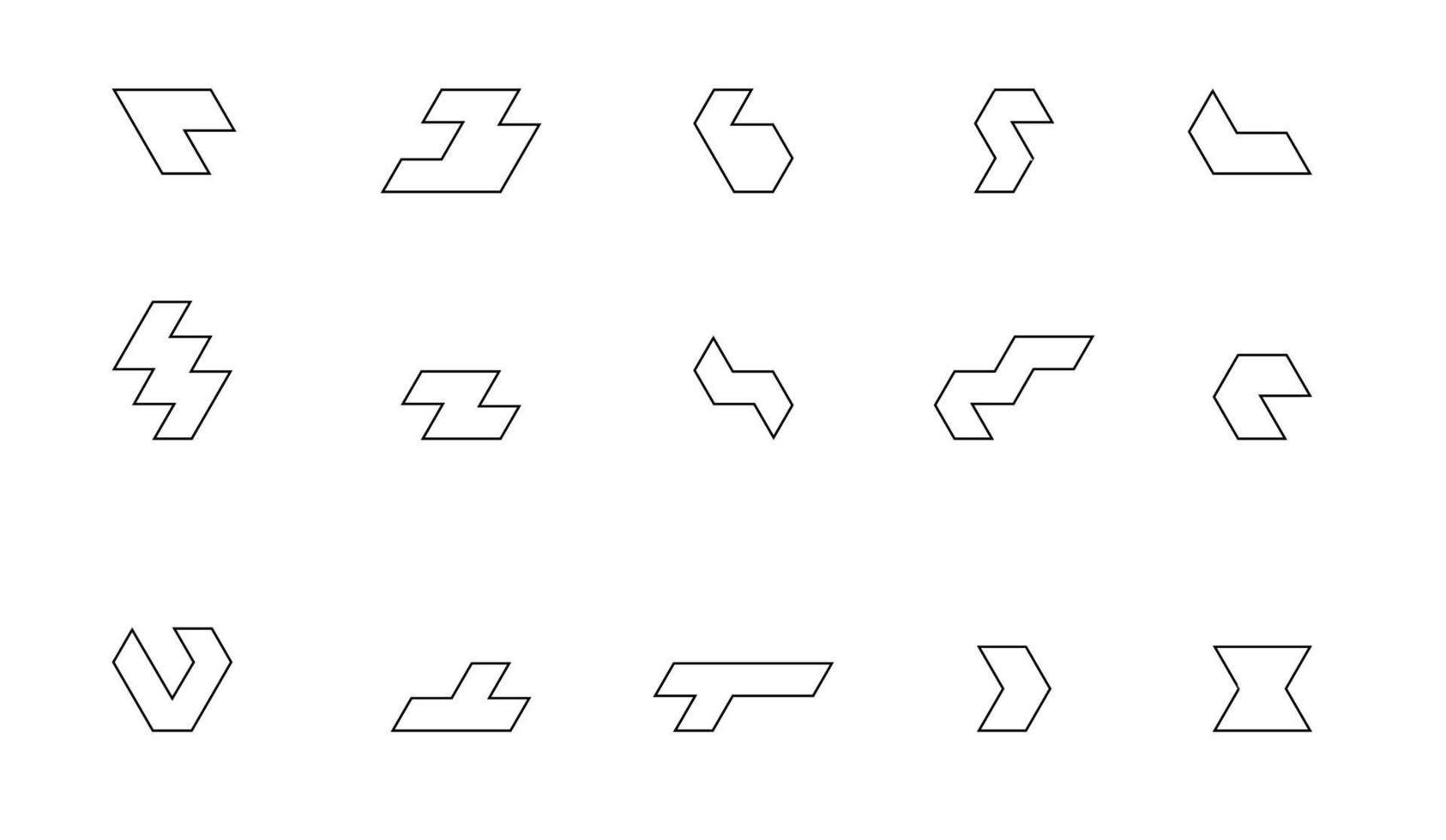 abstrakt geometrisch zufällig gestalten Design Element Vektor einstellen