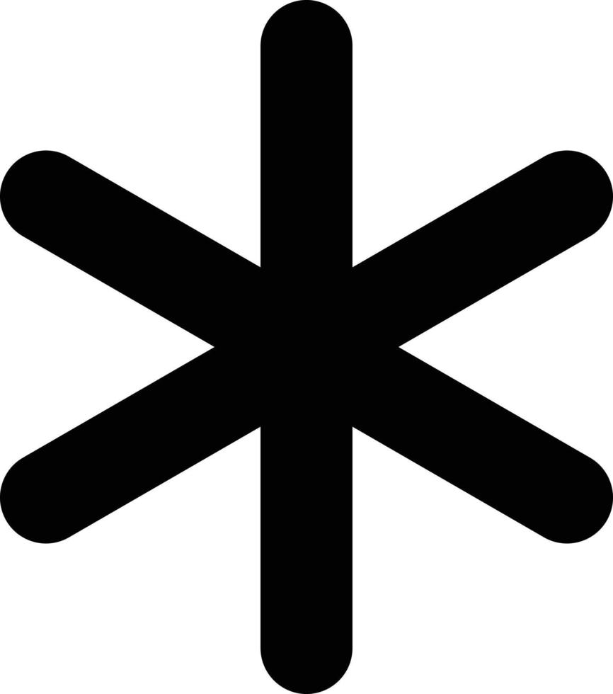 Sternchen Symbol. Sternchen Zeichen isoliert auf Weiß Hintergrund. Vektor Illustration.