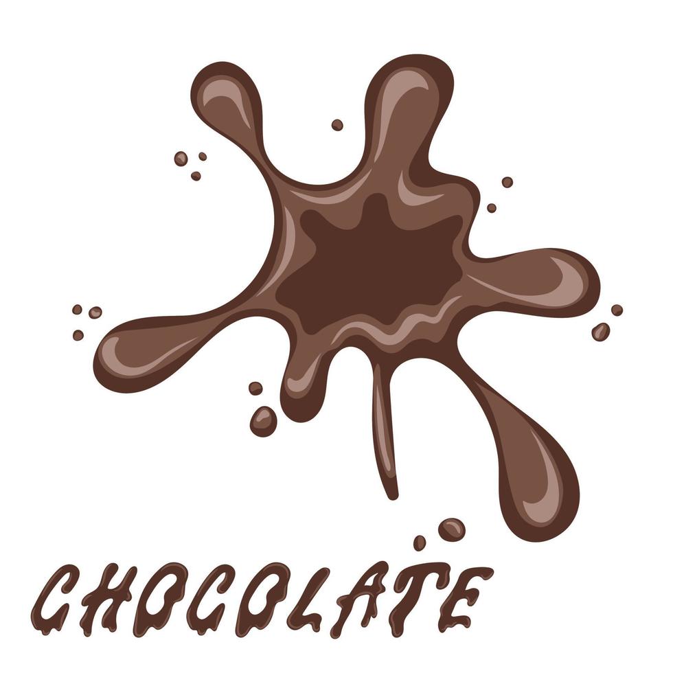 Schokolade Stelle isoliert auf Weiß Hintergrund vektor
