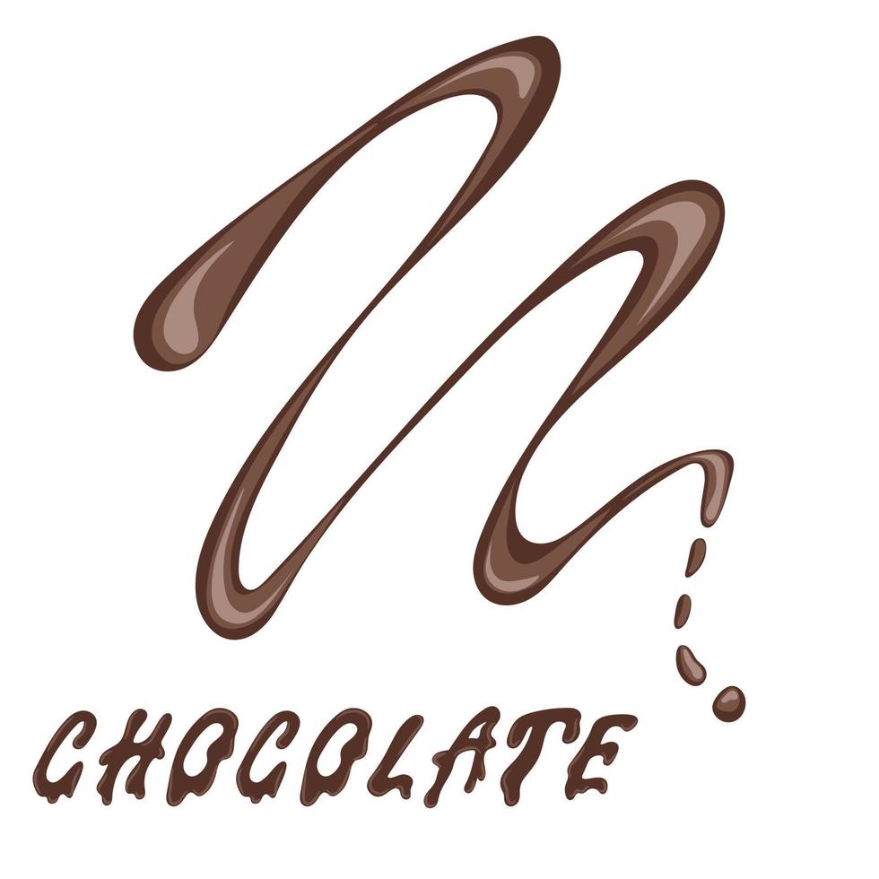 choklad smälta utplåna stänk fläck. smält choklad fläckar på vit bakgrund vektor