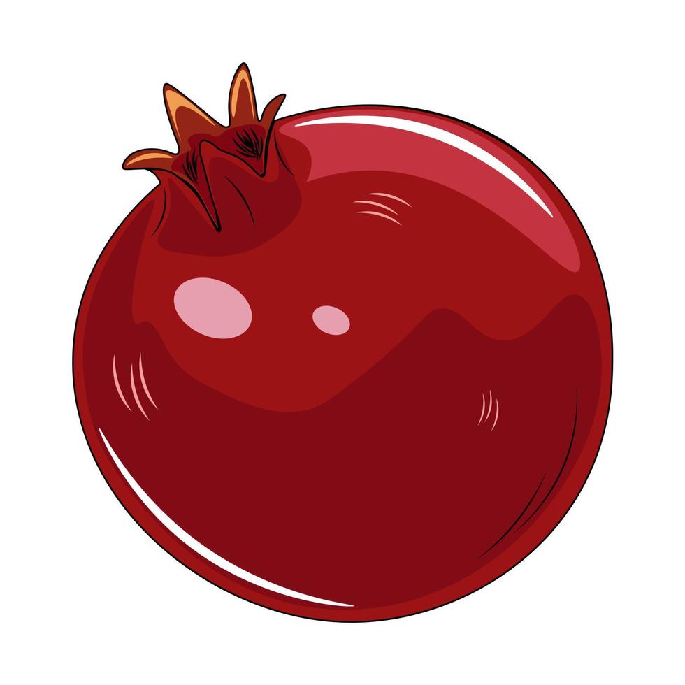 vektor illustration av en granatäpple frukt
