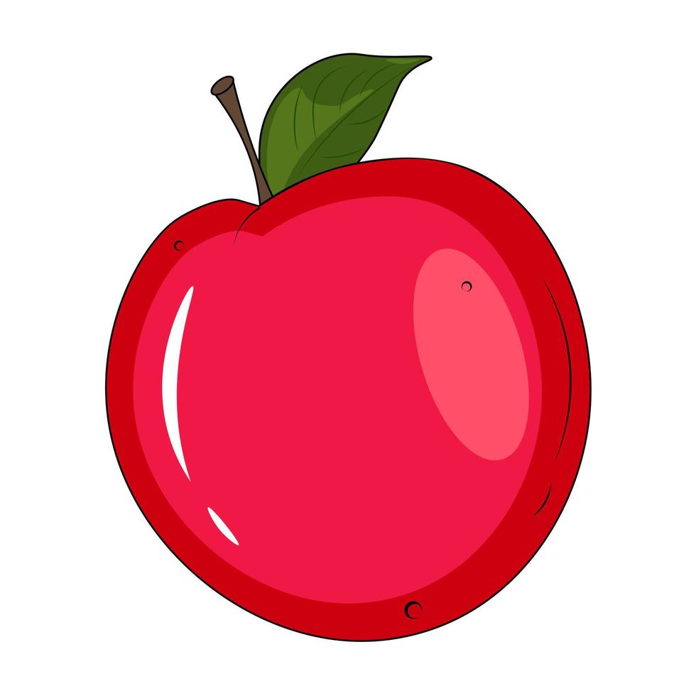 Vektor Illustration von Apfel Obst