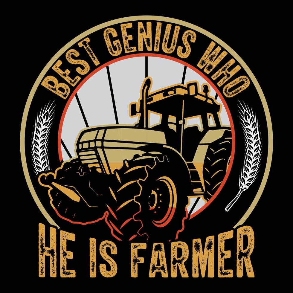 Farmer t Hemd Design mit Traktor, Farmer t Hemden, Farmer t Hemd Vektor, Farmer Typografie t Hemd Design vektor