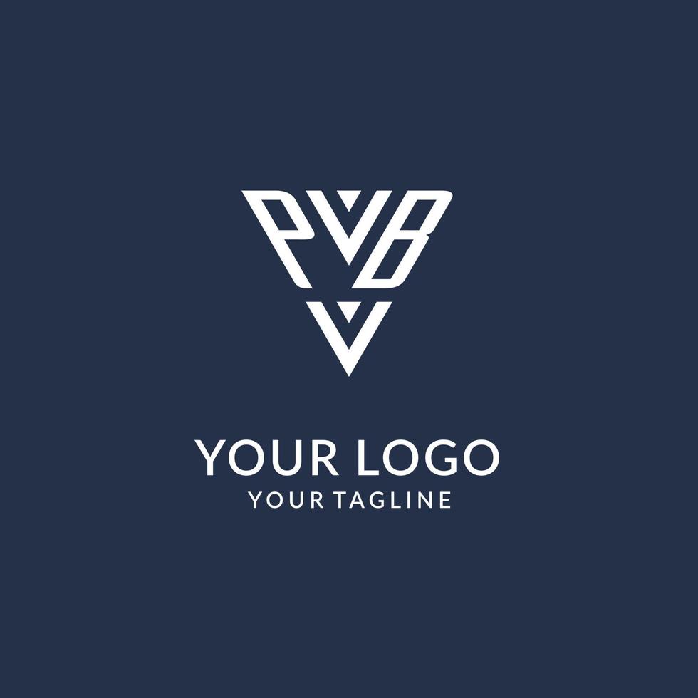 pb Dreieck Monogramm Logo Design Ideen, kreativ Initiale Brief Logo mit dreieckig gestalten Logo vektor