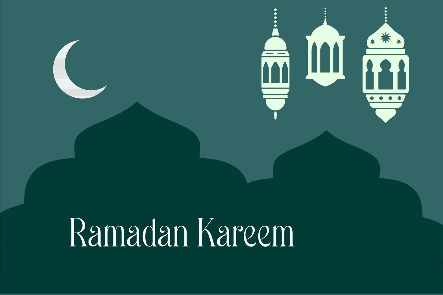 Ramadan kareem Hintergrund. islamisch Feier im minimalistisch und elegant Design. vektor