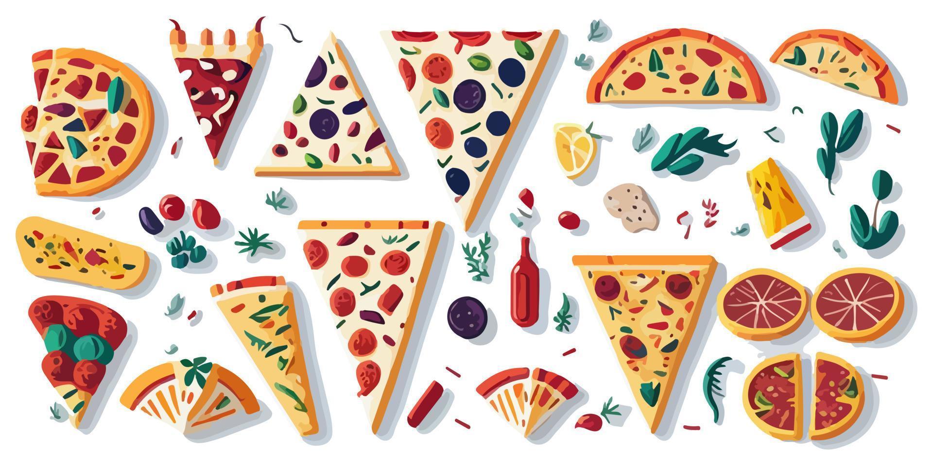 köstlich eben Vektor Illustration von ein Zwiebel Pizza Box
