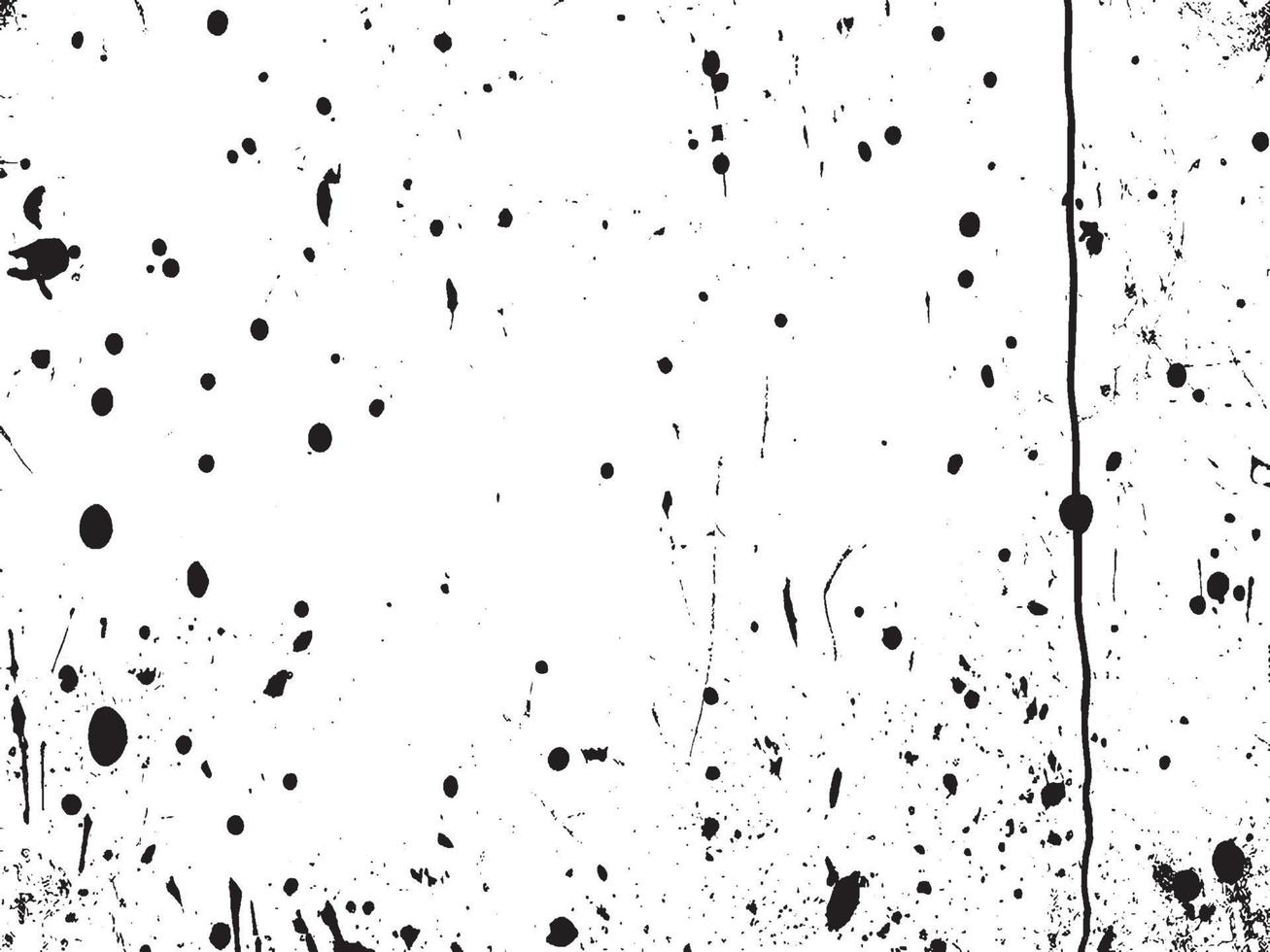 svart och vit grunge textur vektor bakgrund med stänka ner och repa effekter. eps 10.