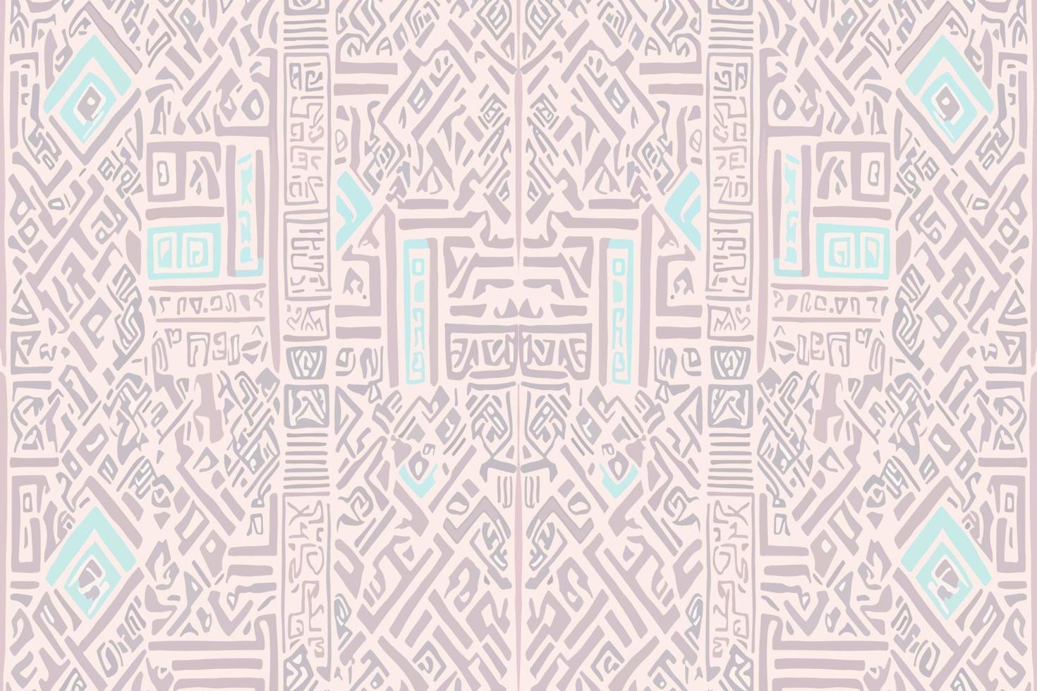 ethnisch Ikat ägyptisch Hieroglyphen Muster Pastell- Farbe. abstrakt traditionell Volk Antiquität Stammes- Grafik Linie aufwendig elegant Luxus Jahrgang retro. Textur Textil- Stoff ethnisch ägyptisch Muster Vektor