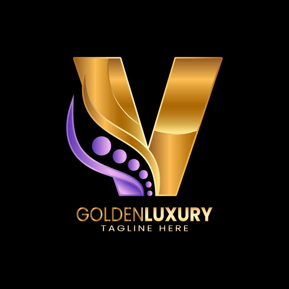 Luxus Gold Brief v Logos. Jahrgang dekorativ Design. vektor