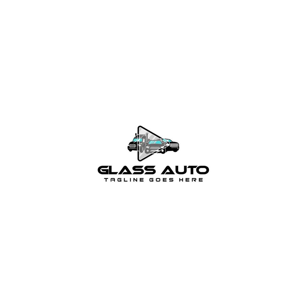 Auto Glas kreativ Logo Design Idee. vektor