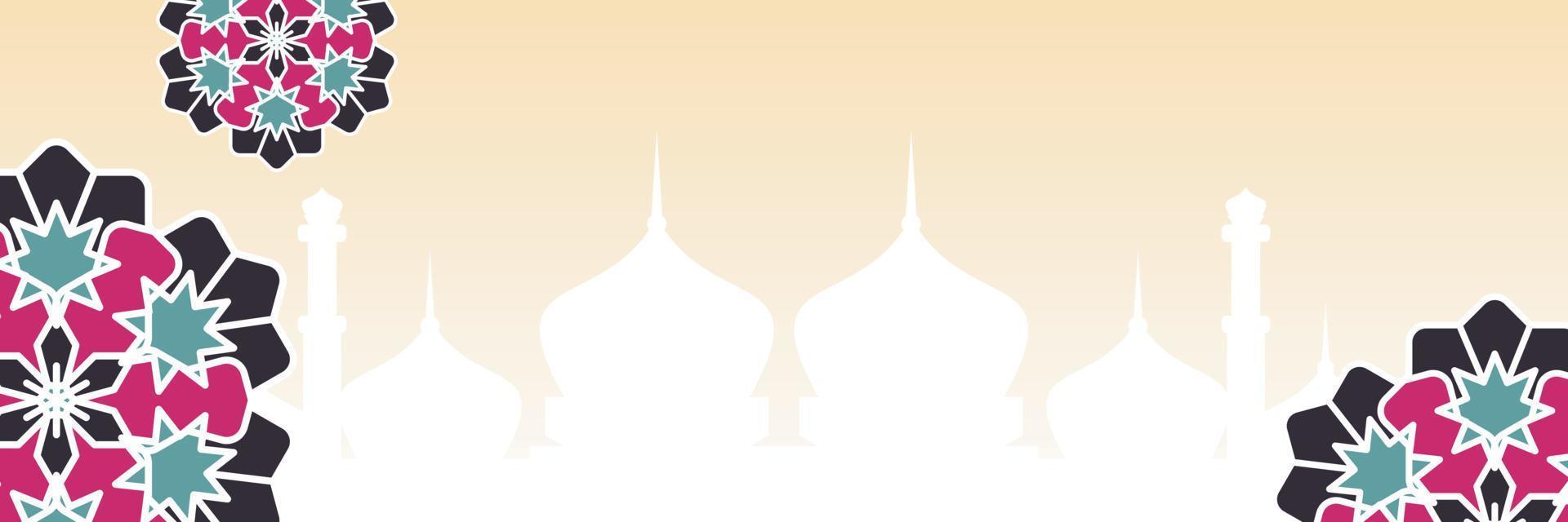 islamisch Hintergrund, mit schön Mandala Ornament. Vektor Vorlage zum Banner, Gruß Karten zum islamisch Feiertage, eid al fitr, Ramadan, eid al adha