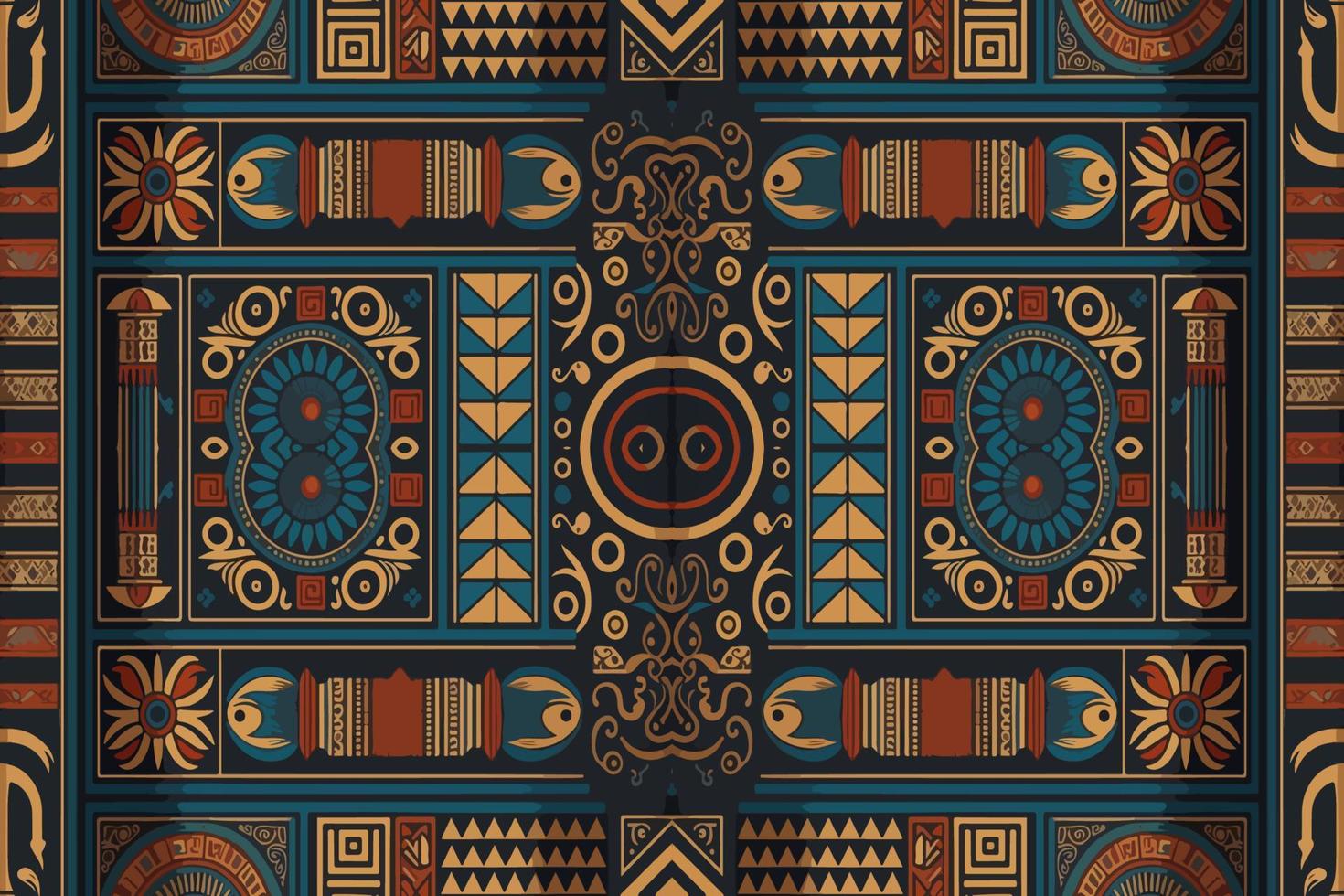 egyptisk geometri mönster gammal gammal bakgrund. abstrakt traditionell folk antik stam- etnisk grafisk linje. utsmyckad elegant lyx årgång retro stil. textur textil- tyg etnisk egypten mönster vektor