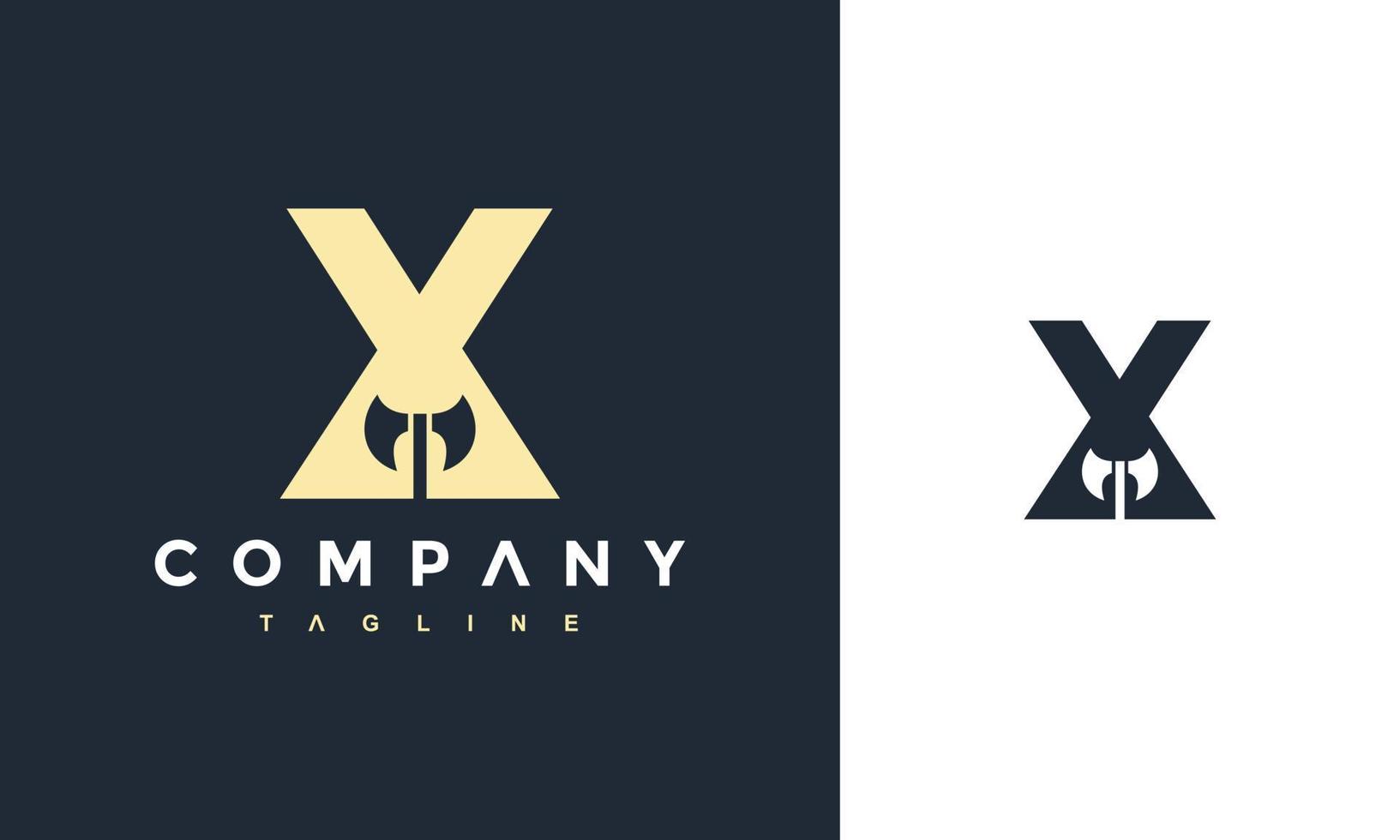 Brief x Axt Logo vektor