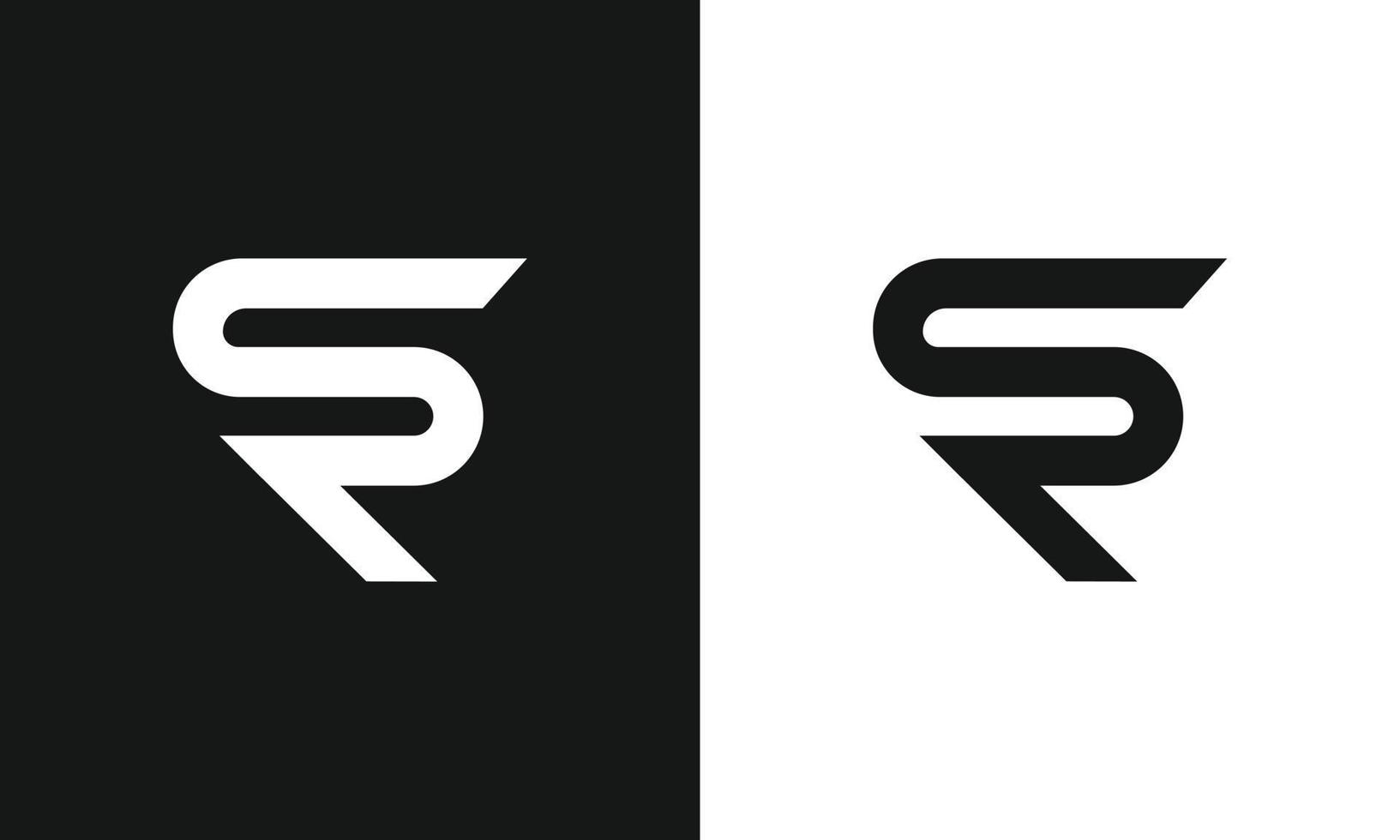 monogram brev s r logotyp vektor