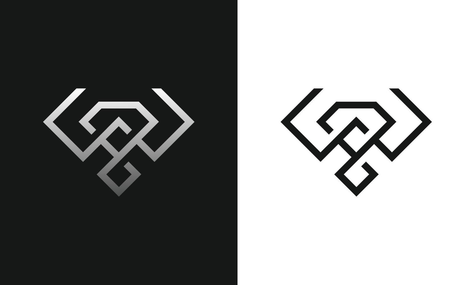 brev w diamant lyx logotyp vektor