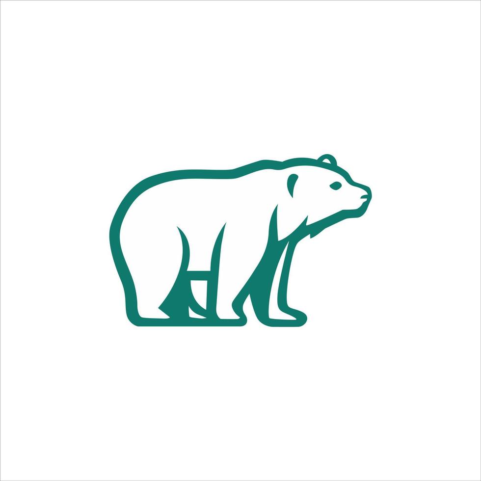 Polar- Bär wild Tier Design Vektor Logo