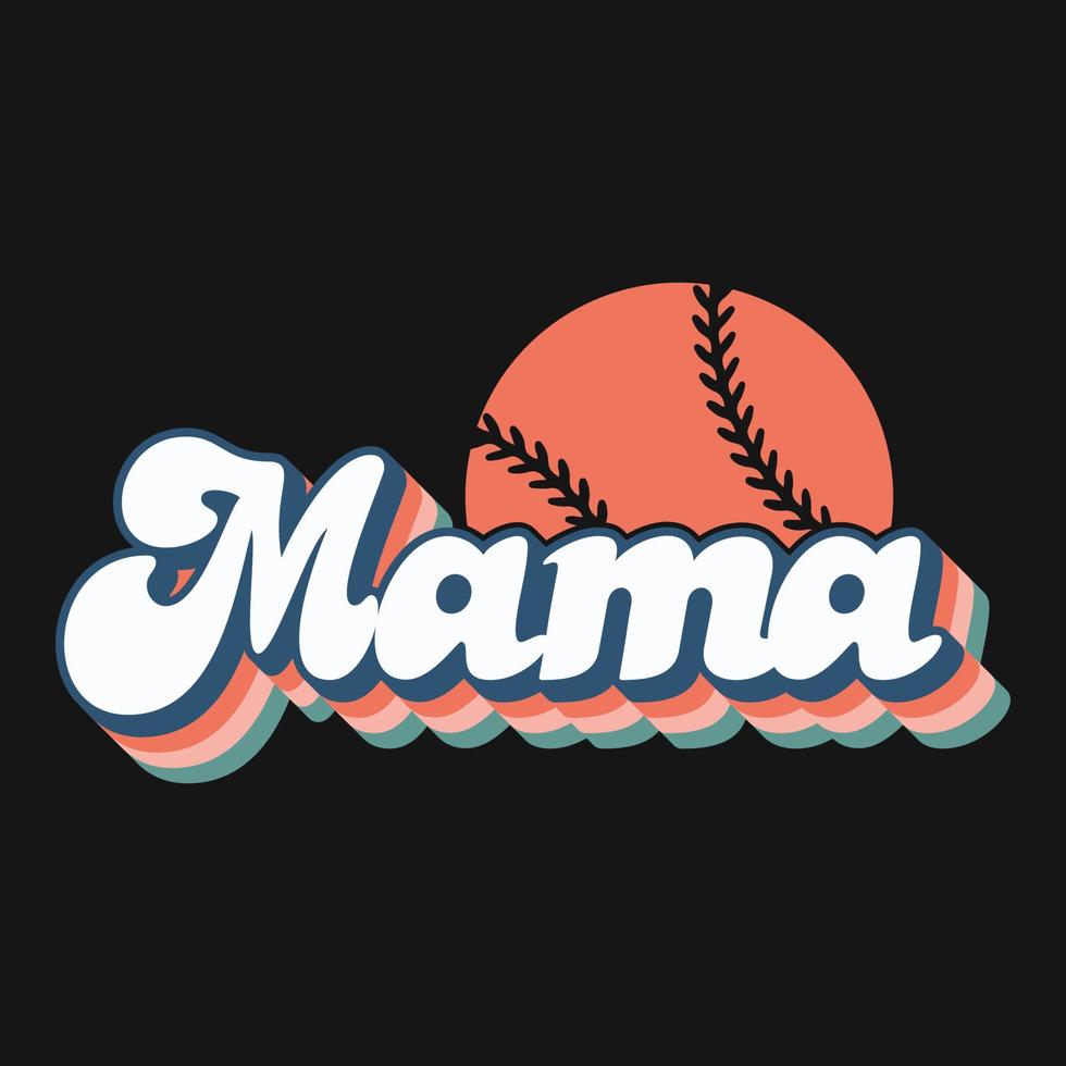 baseboll mamma vektor t-shirt design