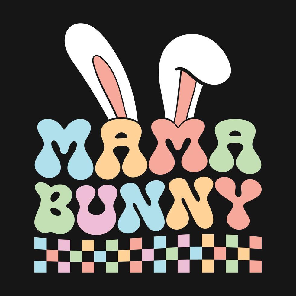 glücklich Ostern Hase Vektor T-Shirt Design