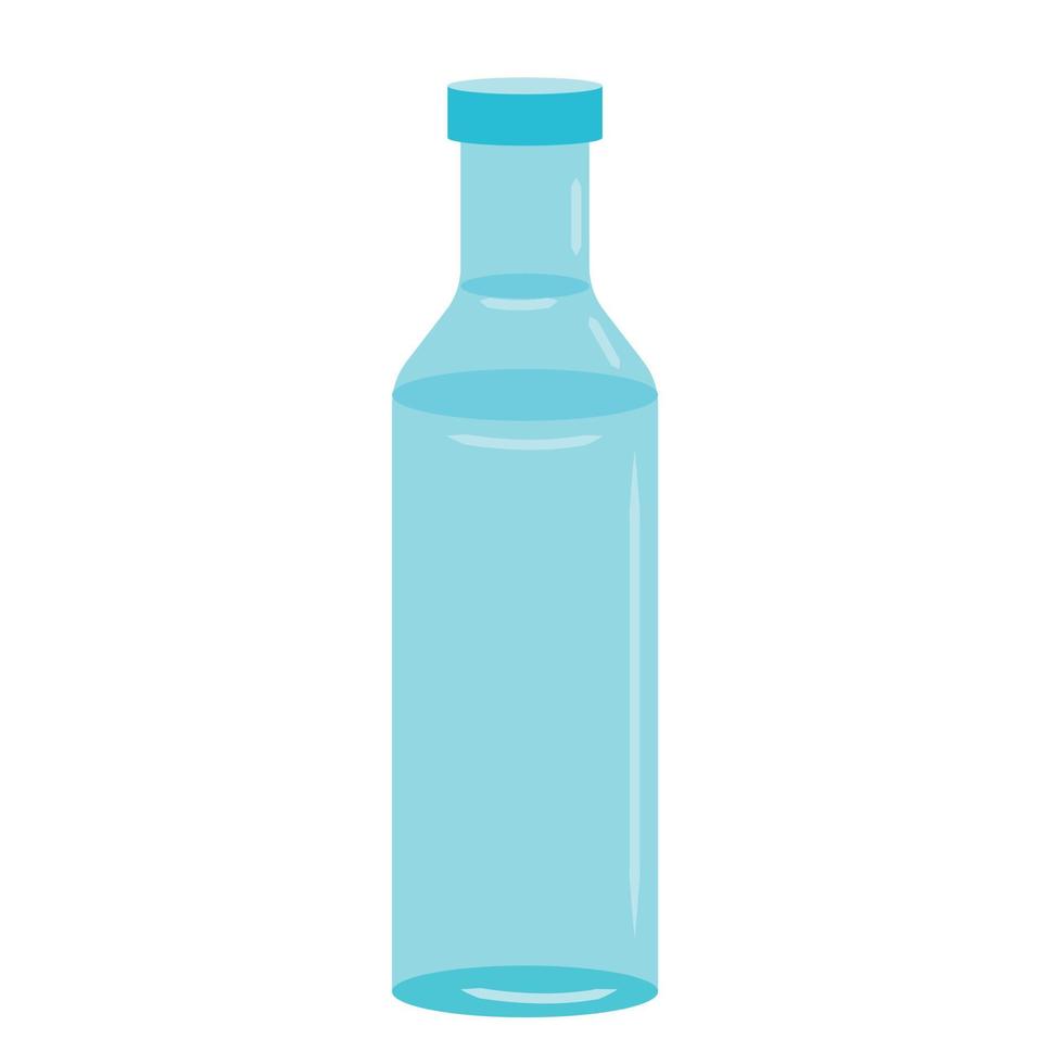 Wasser Flasche Symbol im eben Stil. Vektor Illustration isoliert auf Weiß Hintergrund.