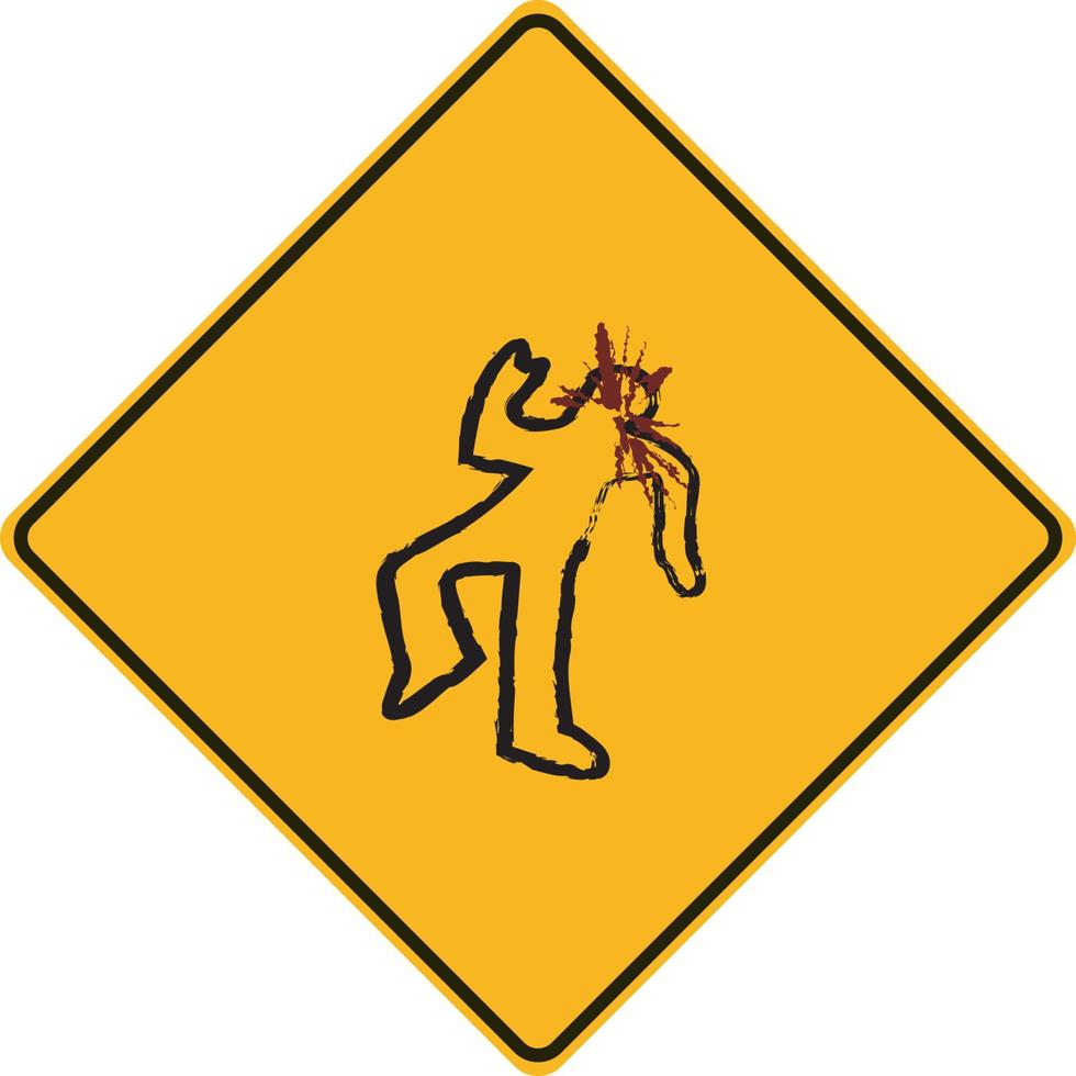 Kunst Illustration Zeichen eine solche wie ein Universal- Zeichen Anzeige ein Opfer von ein Unfall, ein Bereich wo Unfälle häufig auftreten ist verbunden zu Fahren Sicherheit. vektor