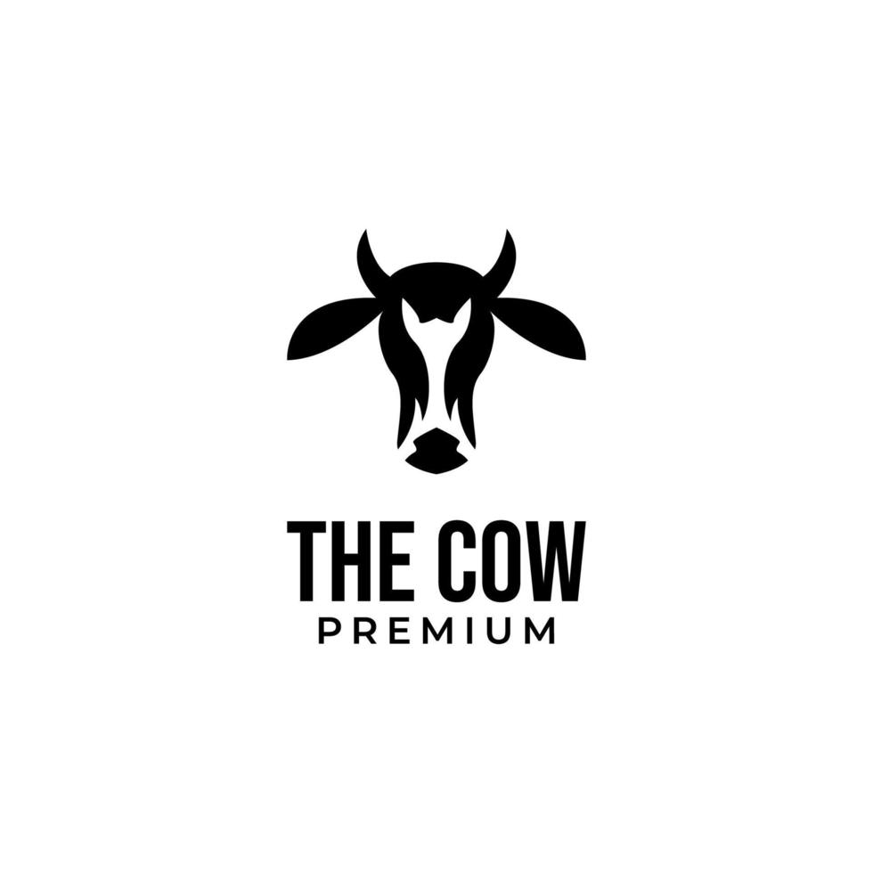 vektor huvud av en ko i en cirkel logotyp design begrepp för stock höja, kött mejeri bruka och mat