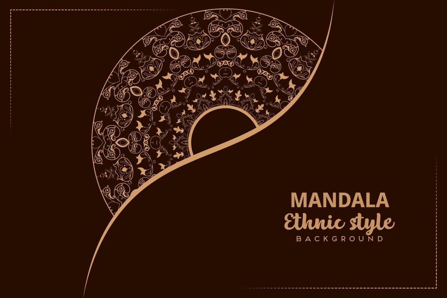 lyx mandala bakgrund med gyllene arabesk mönster, dekorativ mandala för inbjudan kort, bok omslag, affisch, vektor