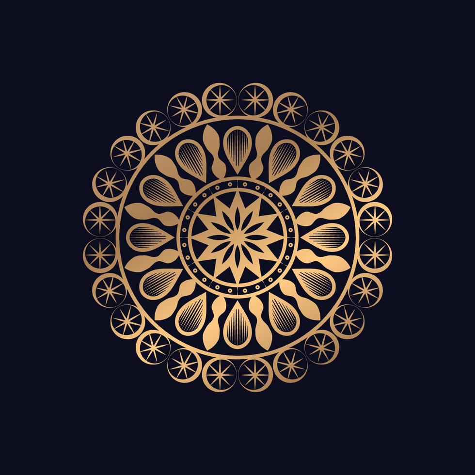 Luxus-Blumen-Mandala-Design-Hintergrund vektor