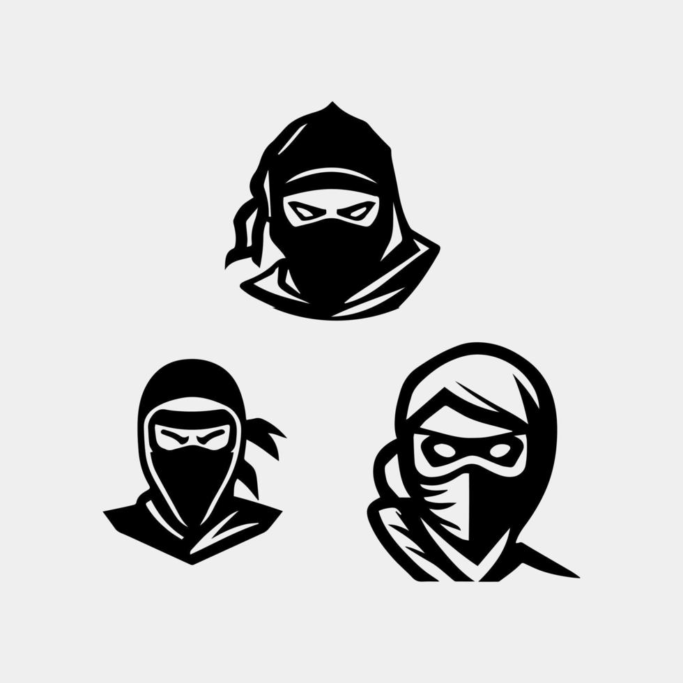 ninja logotyp vektor design aning
