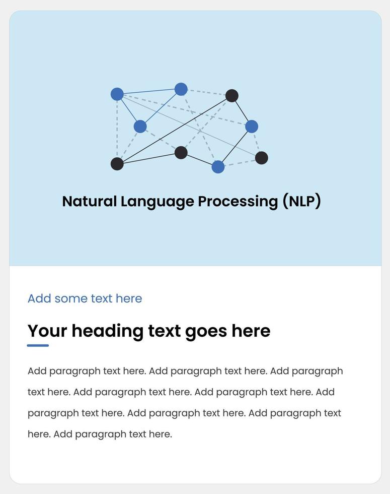 natürlich Sprache wird bearbeitet, Neuro sprachlich Programmierung Konzept Banner. nlp vektor