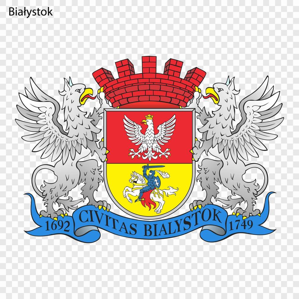 Emblem von Stadt von Polen. vektor