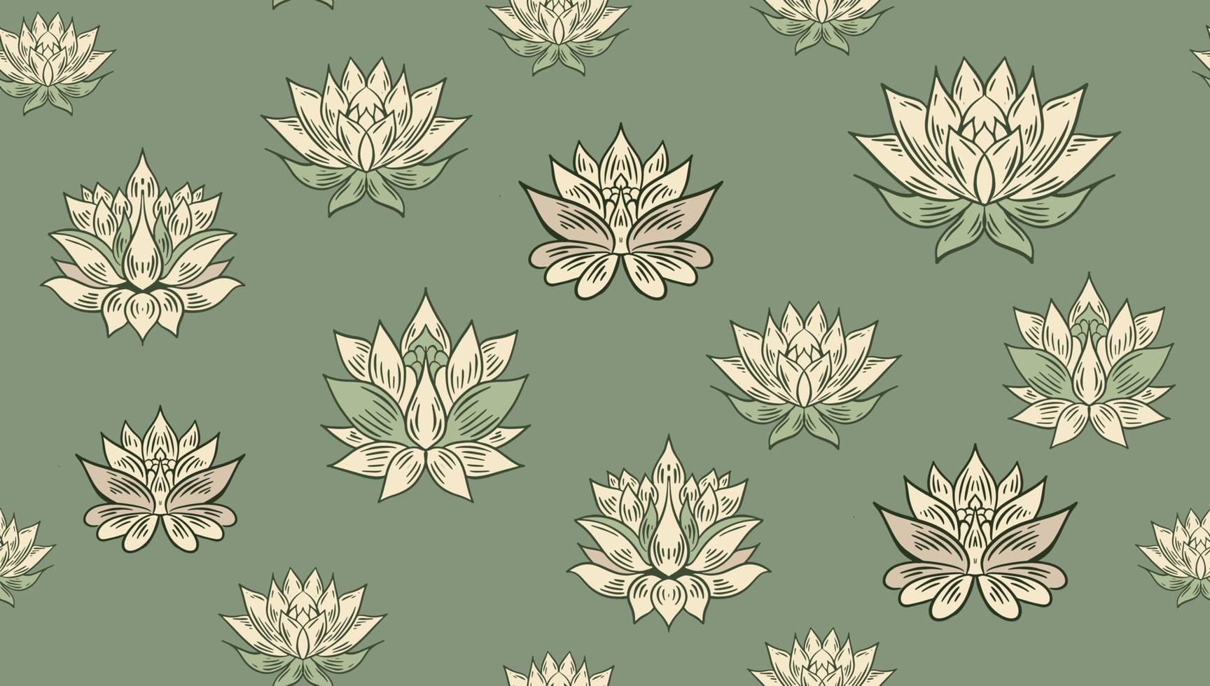 lotus hand dragen illustrationer, vektor