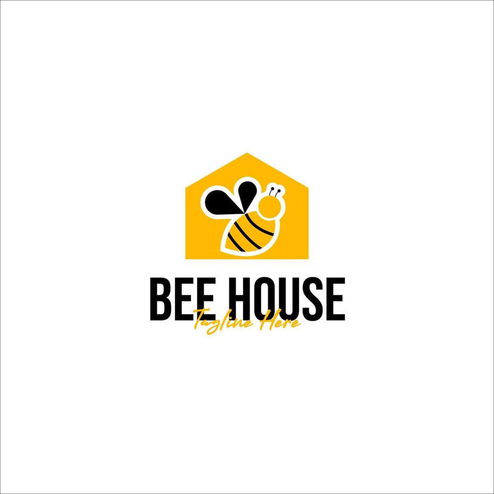 Vektor Biene Haus Logo Design Konzept Illustration Idee