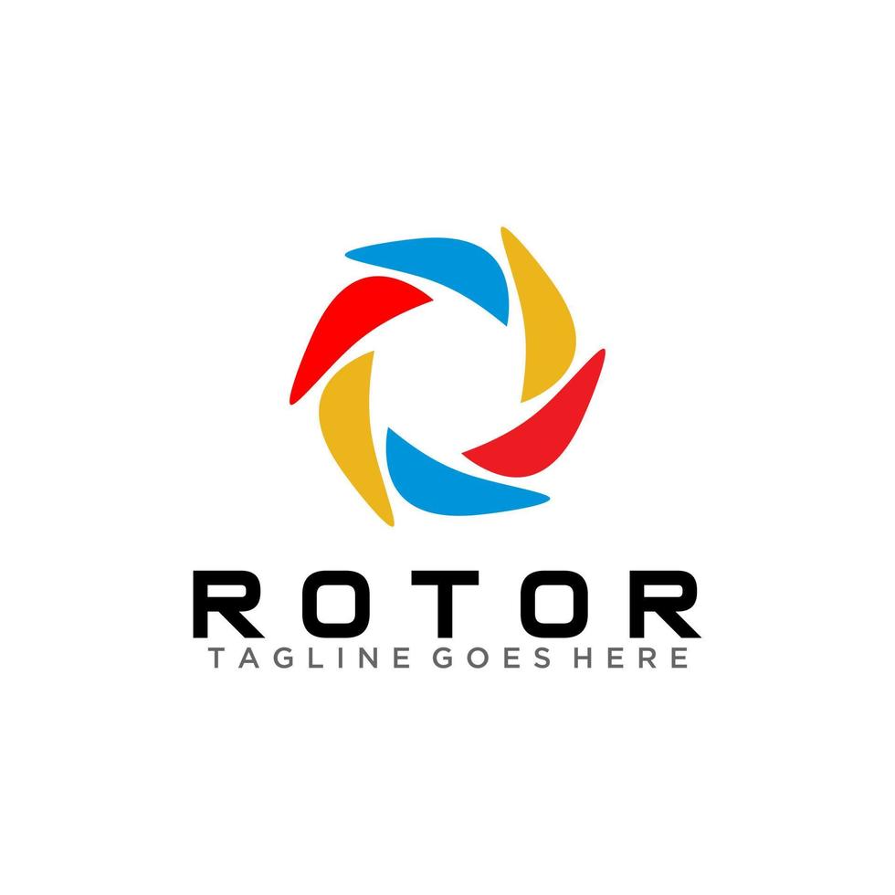 Rotor Logo Design Vorlage. vektor