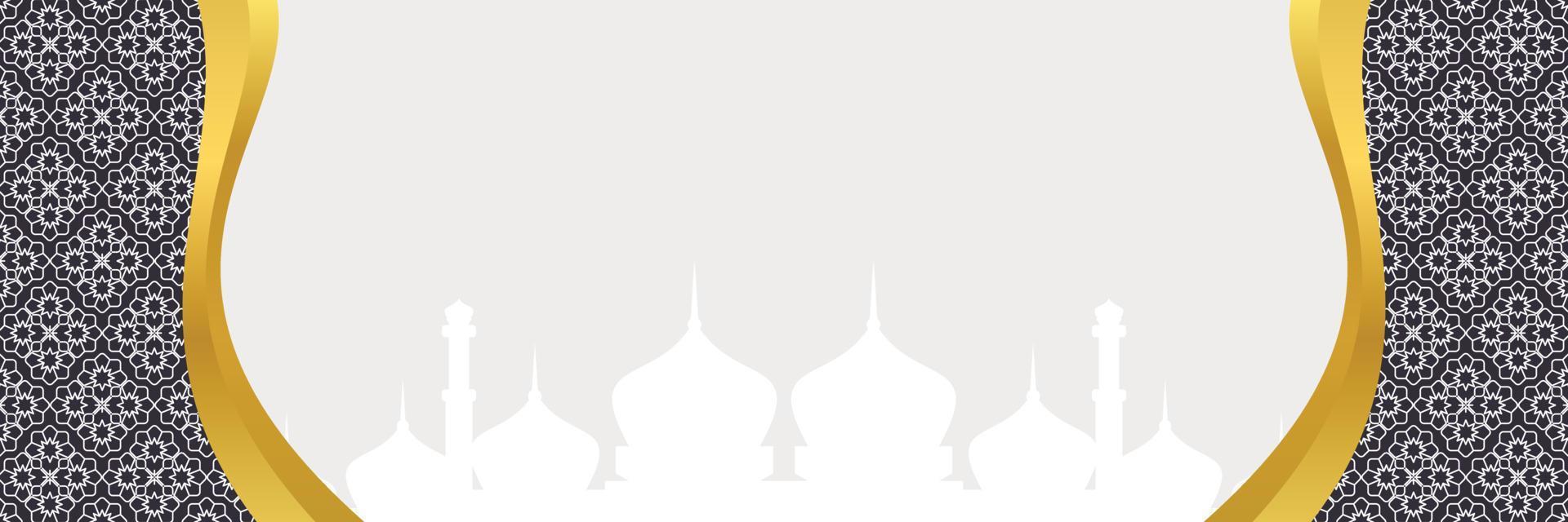 islamic bakgrund, med mandala prydnad och moské silhuett. vektor mall för banderoller, hälsning kort för islamic högtider, eid al fitr, ramadhan, eid al Adha