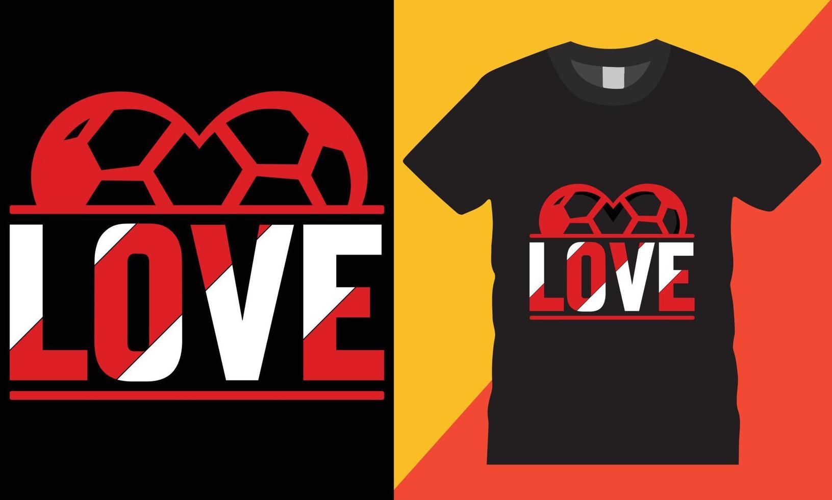 Typografie Fußball kreativ T-Shirt Design Vektor