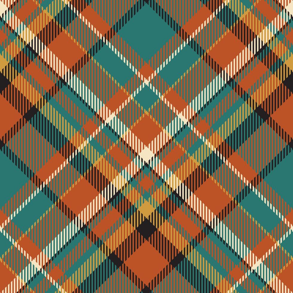 tartan schottland nahtloser karierter mustervektor. Retro-Hintergrundstoff. Vintage Check Farbe quadratische geometrische Textur. vektor