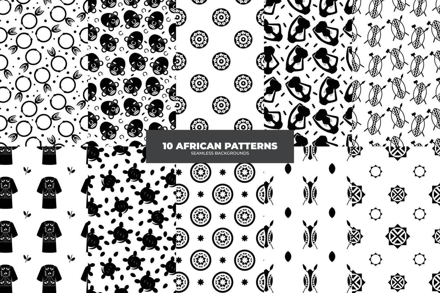 afrikansk mönster uppsättning vektor
